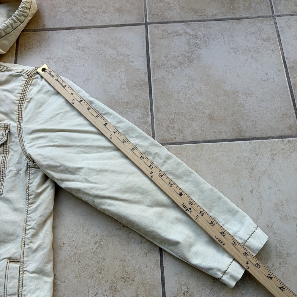 Carhartt Jacket Womens Medium Khaki Fargo Canvas Quilt Lined Work Coat Faded - Picture 15 of 15